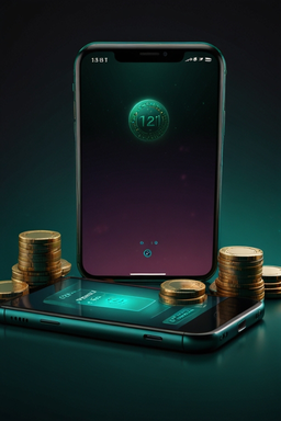 Smartphone com app de casino no ecrã